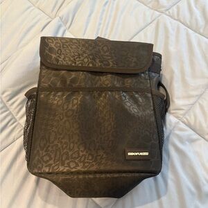 Black Leopard Print Car Garbage Bag